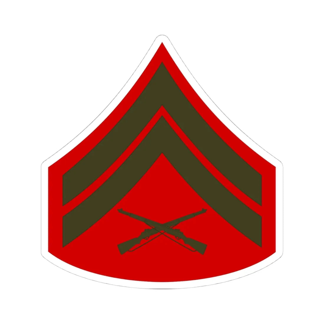 USMC E4 Service (United States) (Military Rank) STICKER Vinyl Kiss-Cut Decal 4 Inch White - The Sticker Space