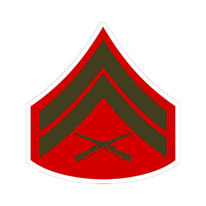 USMC E4 Service (United States) (Military Rank) STICKER Vinyl Kiss-Cut Decal 4 Inch White - The Sticker Space