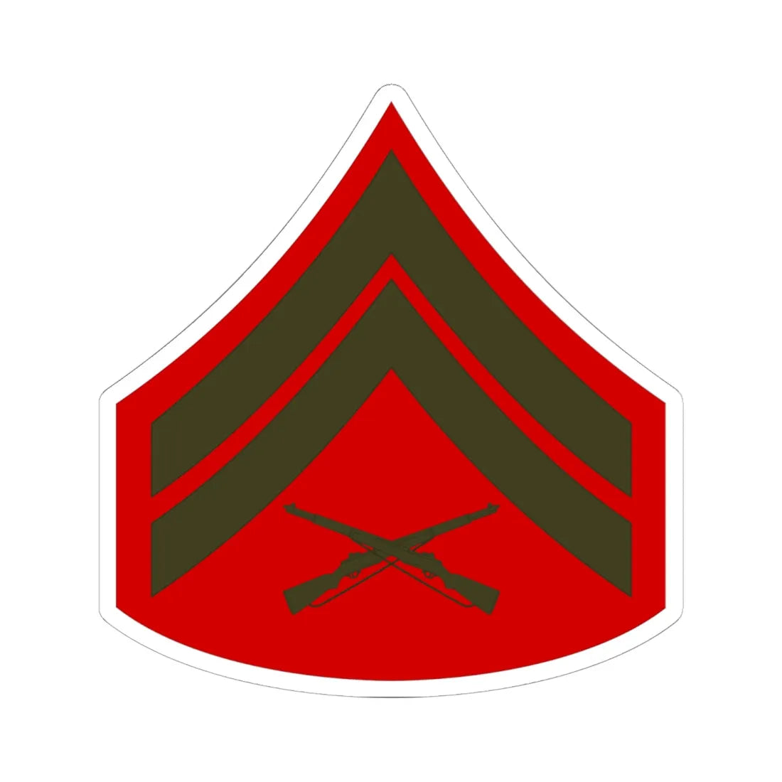 USMC E4 Service (United States) (Military Rank) STICKER Vinyl Kiss-Cut Decal 6 Inch White - The Sticker Space