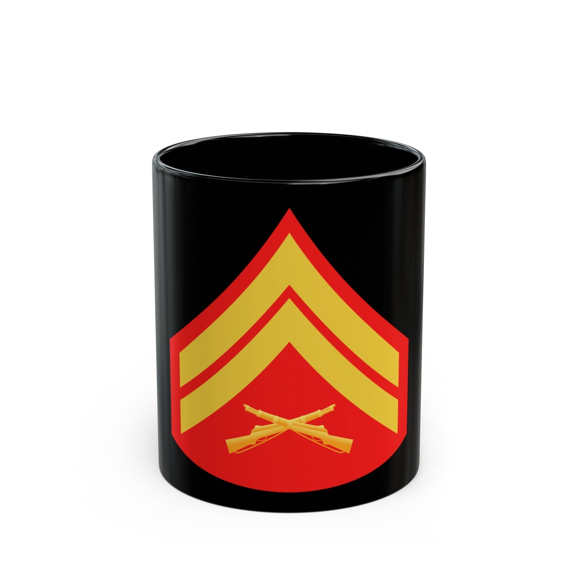 USMC E4 (USMC) Black Coffee Mug-11oz-The Sticker Space