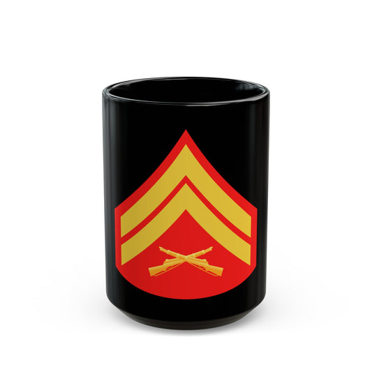 USMC E4 (USMC) Black Coffee Mug-15oz-The Sticker Space