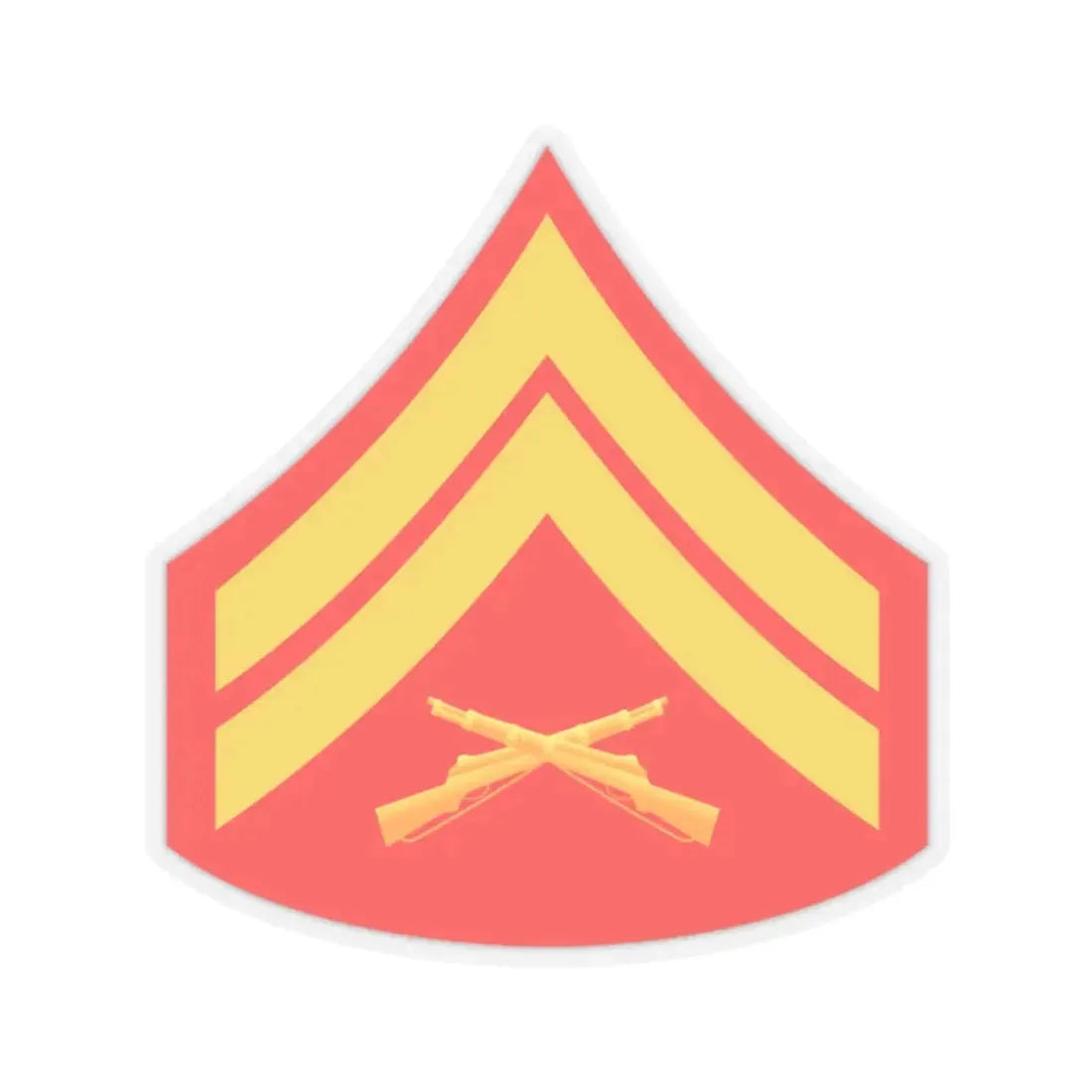 USMC E4 (USMC) STICKER Vinyl Kiss-Cut Decal 2 Inch Transparent - The Sticker Space