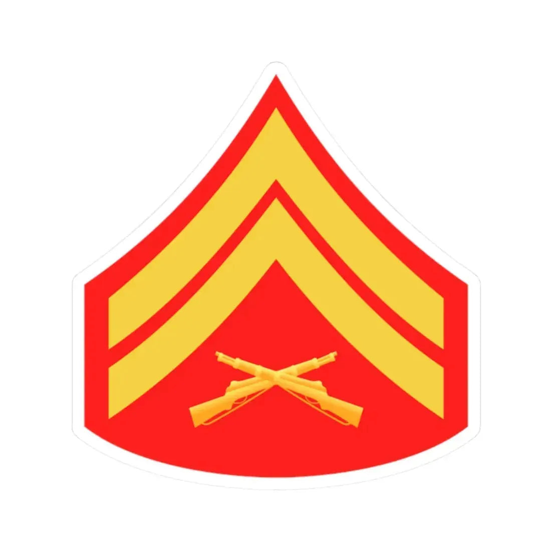 USMC E4 (USMC) STICKER Vinyl Kiss-Cut Decal 2 Inch White - The Sticker Space