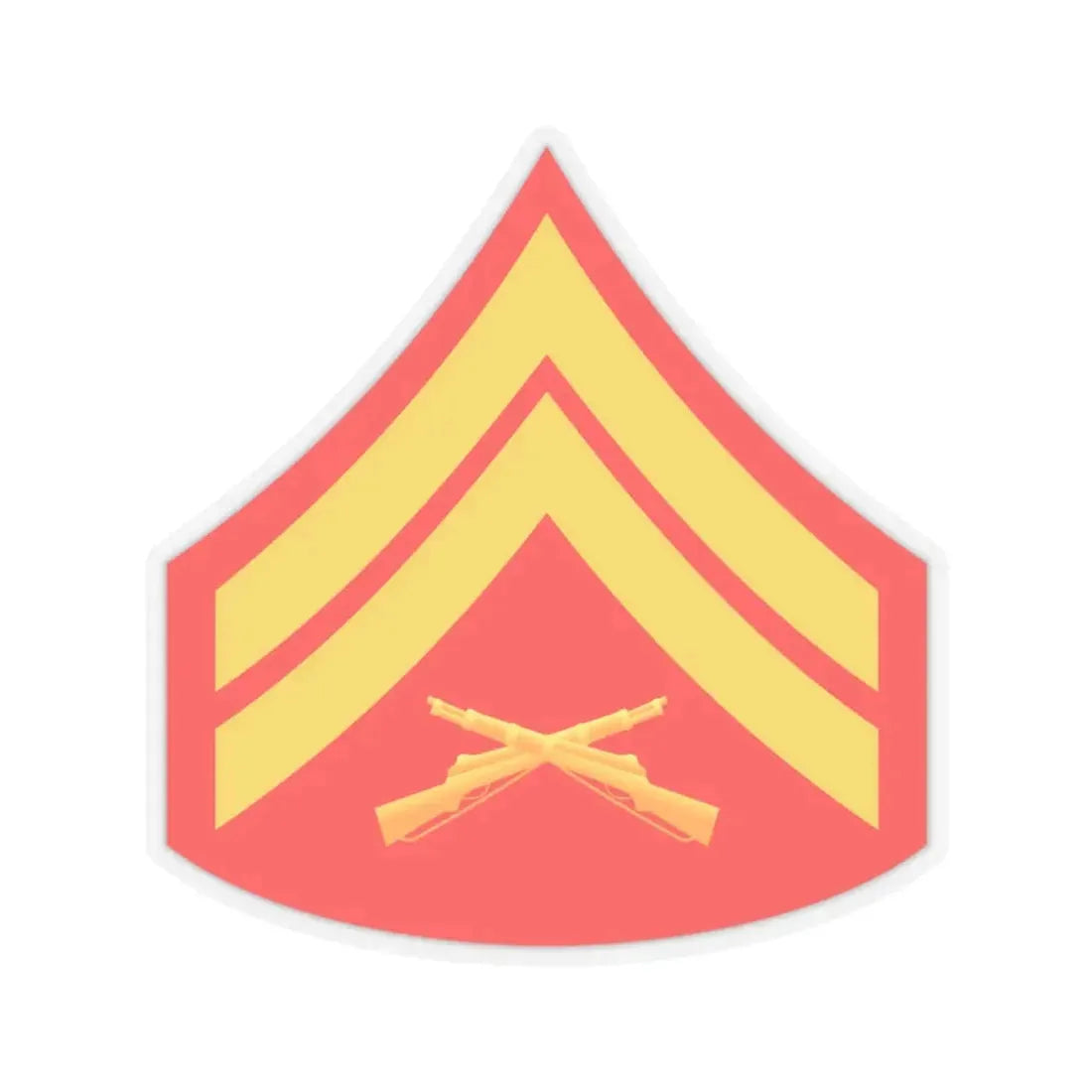 USMC E4 (USMC) STICKER Vinyl Kiss-Cut Decal 4 Inch Transparent - The Sticker Space