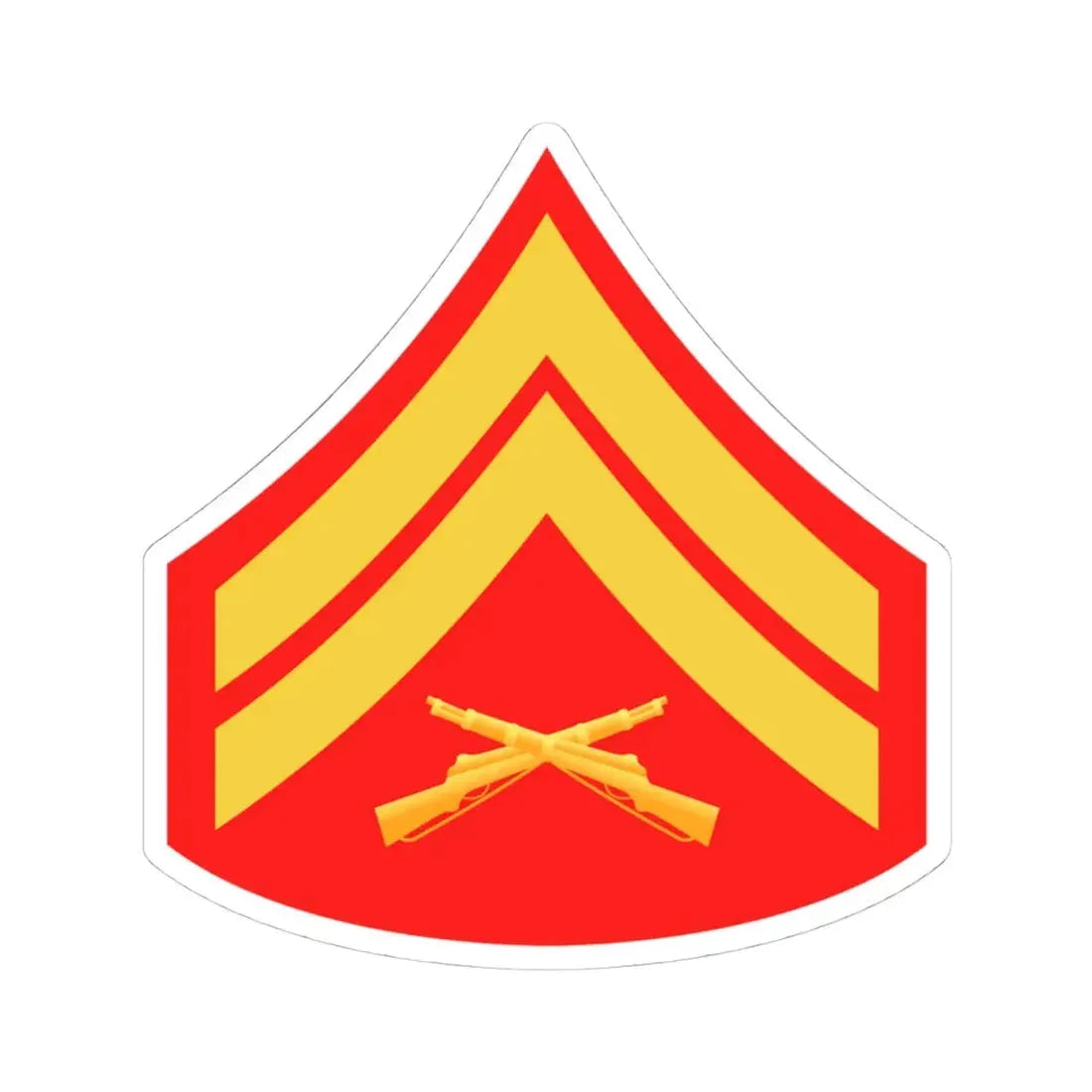 USMC E4 (USMC) STICKER Vinyl Kiss-Cut Decal 4 Inch White - The Sticker Space