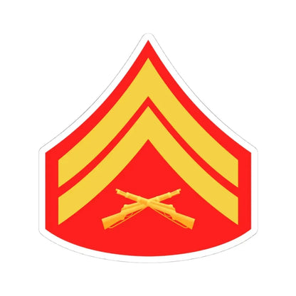 USMC E4 (USMC) STICKER Vinyl Kiss-Cut Decal 4 Inch White - The Sticker Space