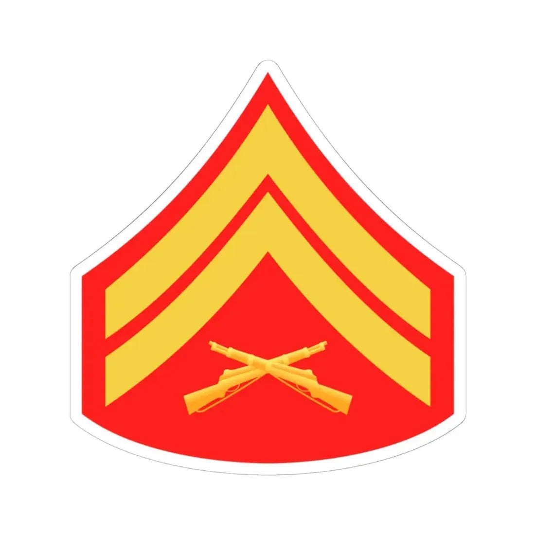 USMC E4 (USMC) STICKER Vinyl Kiss-Cut Decal 6 Inch White - The Sticker Space