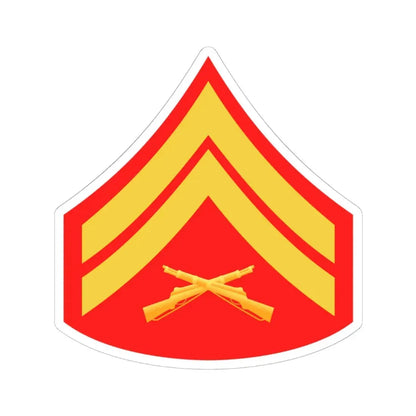 USMC E4 (USMC) STICKER Vinyl Kiss-Cut Decal 6 Inch White - The Sticker Space