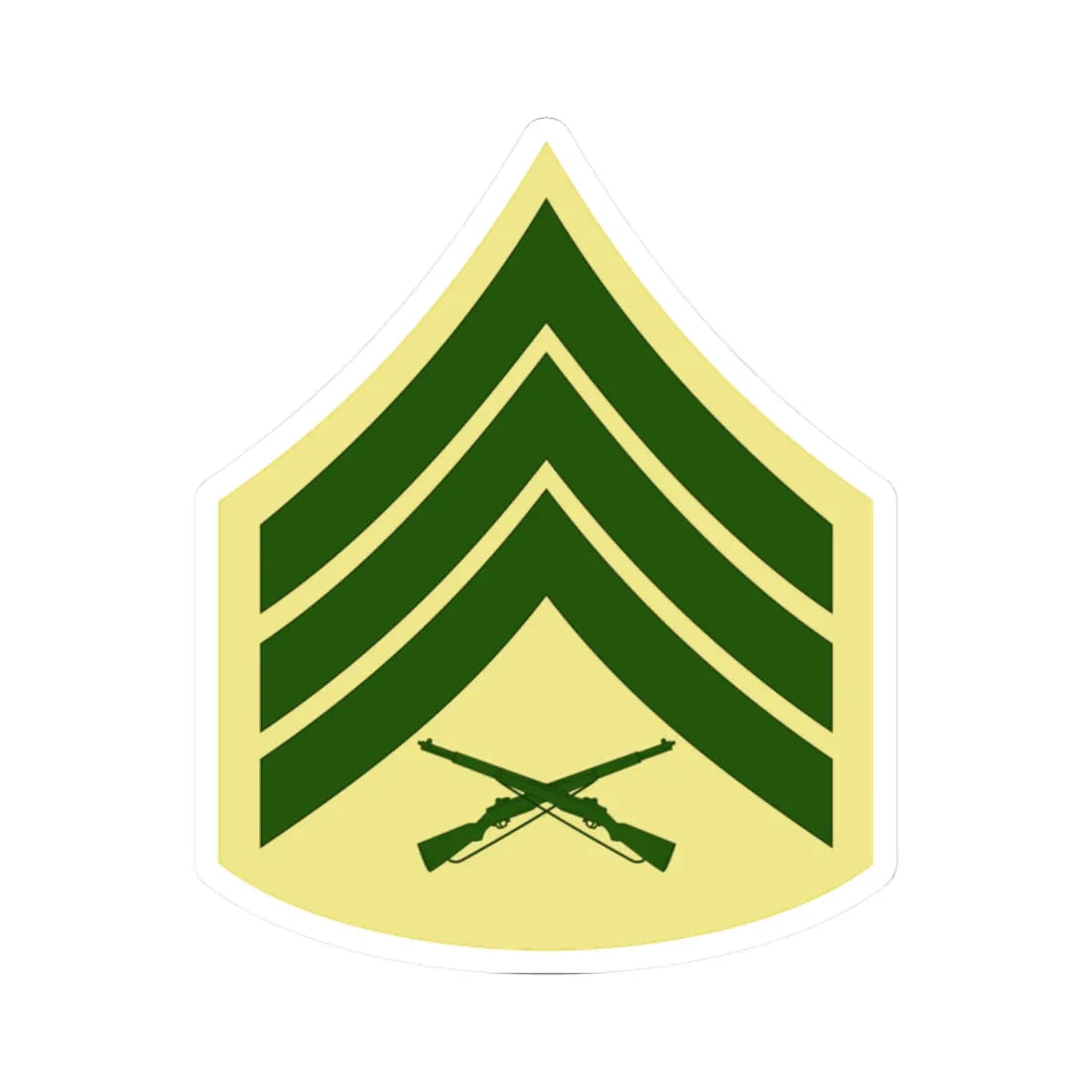 USMC E5 Class C (United States) (Military Rank) STICKER Vinyl Kiss-Cut Decal 2 Inch White - The Sticker Space