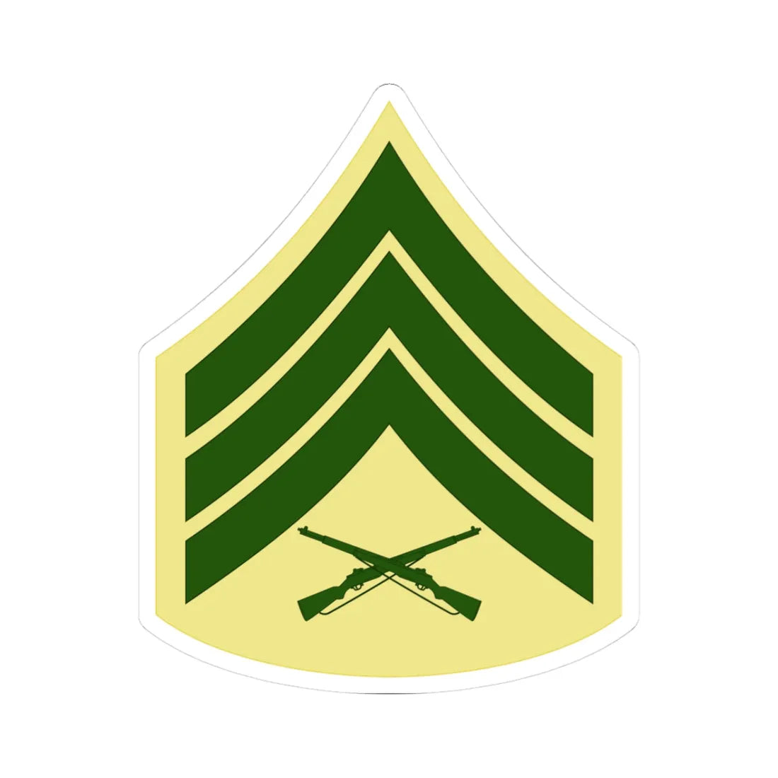 USMC E5 Class C (United States) (Military Rank) STICKER Vinyl Kiss-Cut Decal 3 Inch White - The Sticker Space