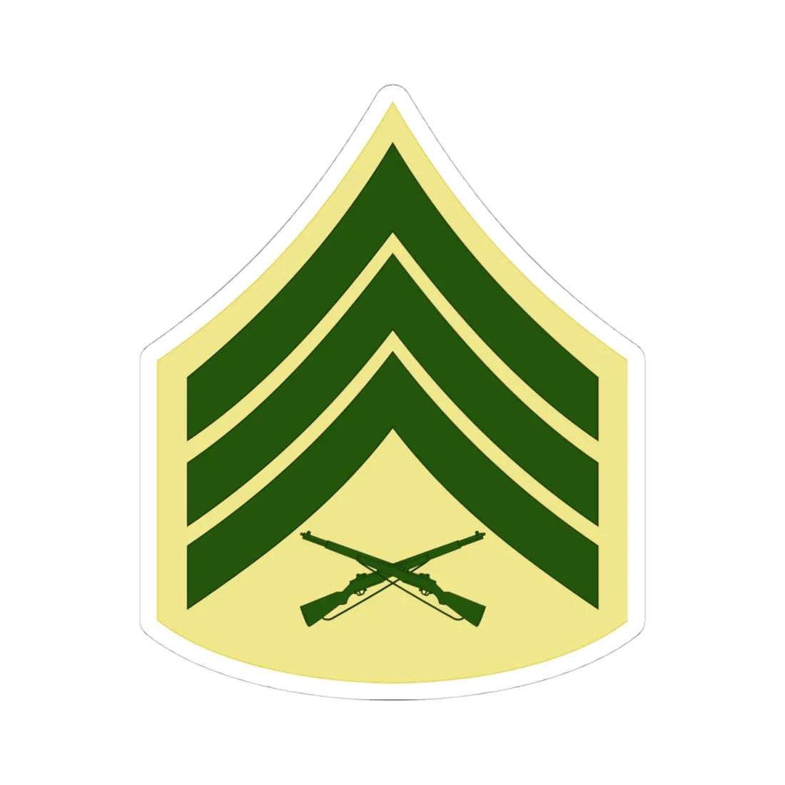 USMC E5 Class C (United States) (Military Rank) STICKER Vinyl Kiss-Cut Decal 4 Inch White - The Sticker Space