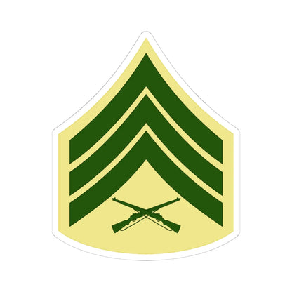 USMC E5 Class C (United States) (Military Rank) STICKER Vinyl Kiss-Cut Decal 4 Inch White - The Sticker Space