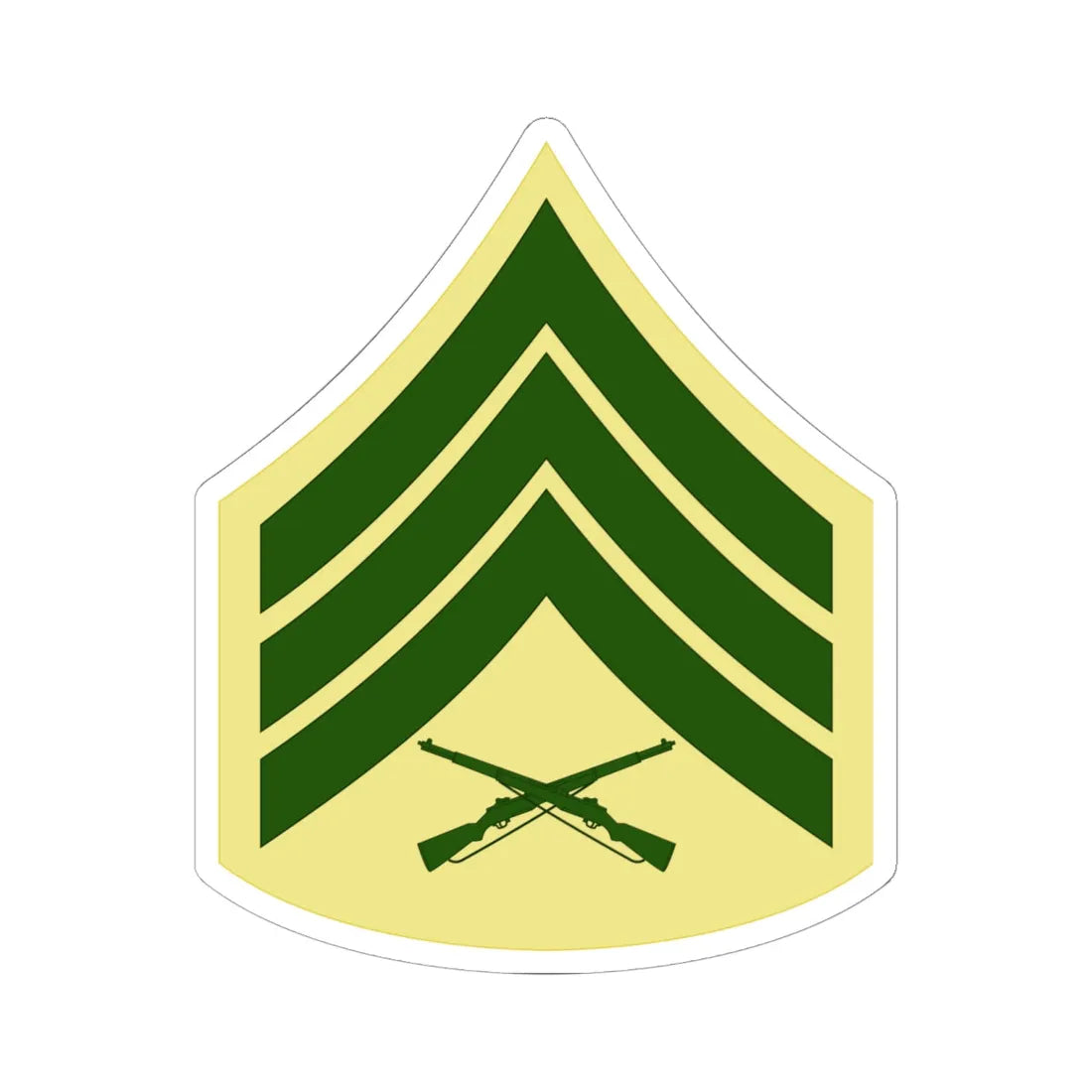 USMC E5 Class C (United States) (Military Rank) STICKER Vinyl Kiss-Cut Decal 6 Inch White - The Sticker Space