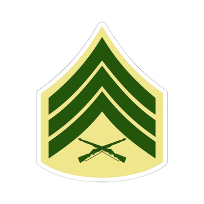 USMC E5 Class C (United States) (Military Rank) STICKER Vinyl Kiss-Cut Decal 6 Inch White - The Sticker Space