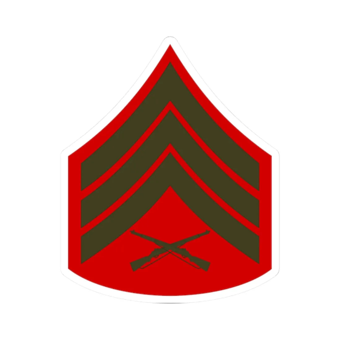 USMC E5 Service (United States) (Military Rank) STICKER Vinyl Kiss-Cut Decal 2 Inch White - The Sticker Space