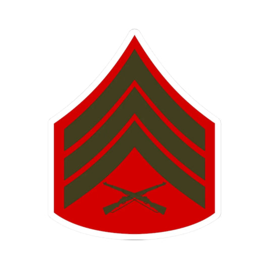 USMC E5 Service (United States) (Military Rank) STICKER Vinyl Kiss-Cut Decal 2 Inch White - The Sticker Space