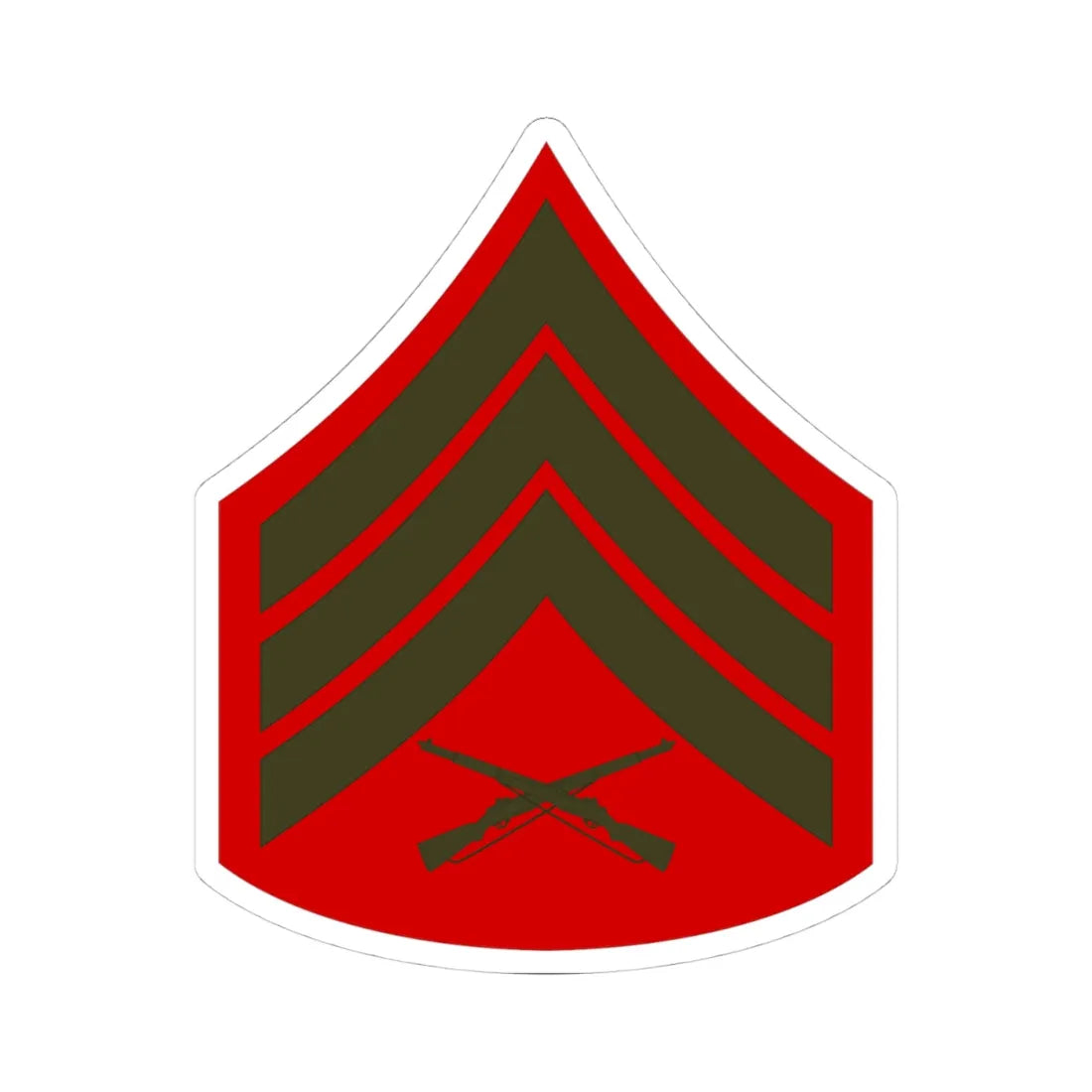 USMC E5 Service (United States) (Military Rank) STICKER Vinyl Kiss-Cut Decal 4 Inch White - The Sticker Space