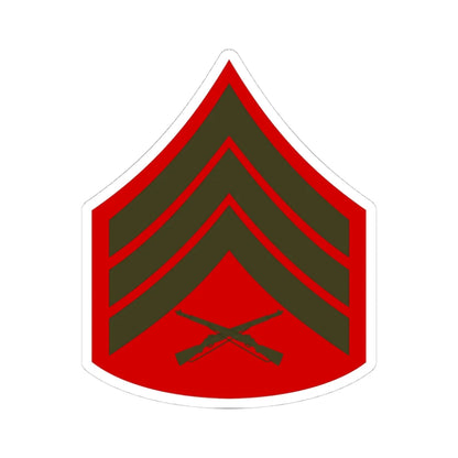 USMC E5 Service (United States) (Military Rank) STICKER Vinyl Kiss-Cut Decal 4 Inch White - The Sticker Space