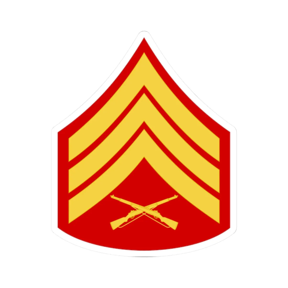 USMC E5 (United States) (Military Rank) STICKER Vinyl Kiss-Cut Decal 2 Inch White - The Sticker Space