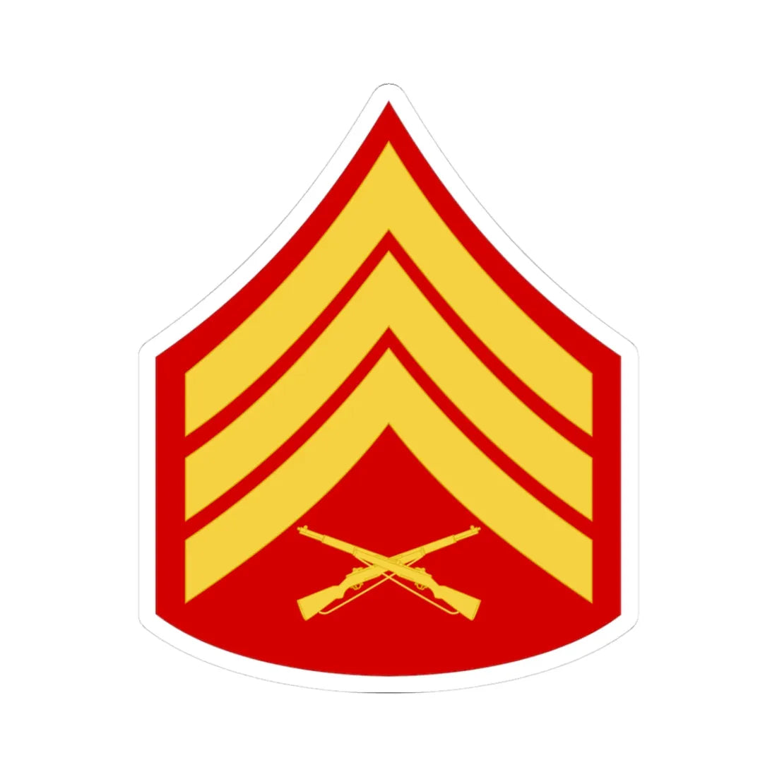 USMC E5 (United States) (Military Rank) STICKER Vinyl Kiss-Cut Decal 3 Inch White - The Sticker Space