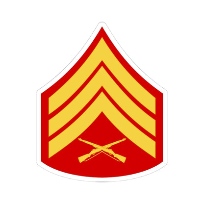 USMC E5 (United States) (Military Rank) STICKER Vinyl Kiss-Cut Decal 4 Inch White - The Sticker Space