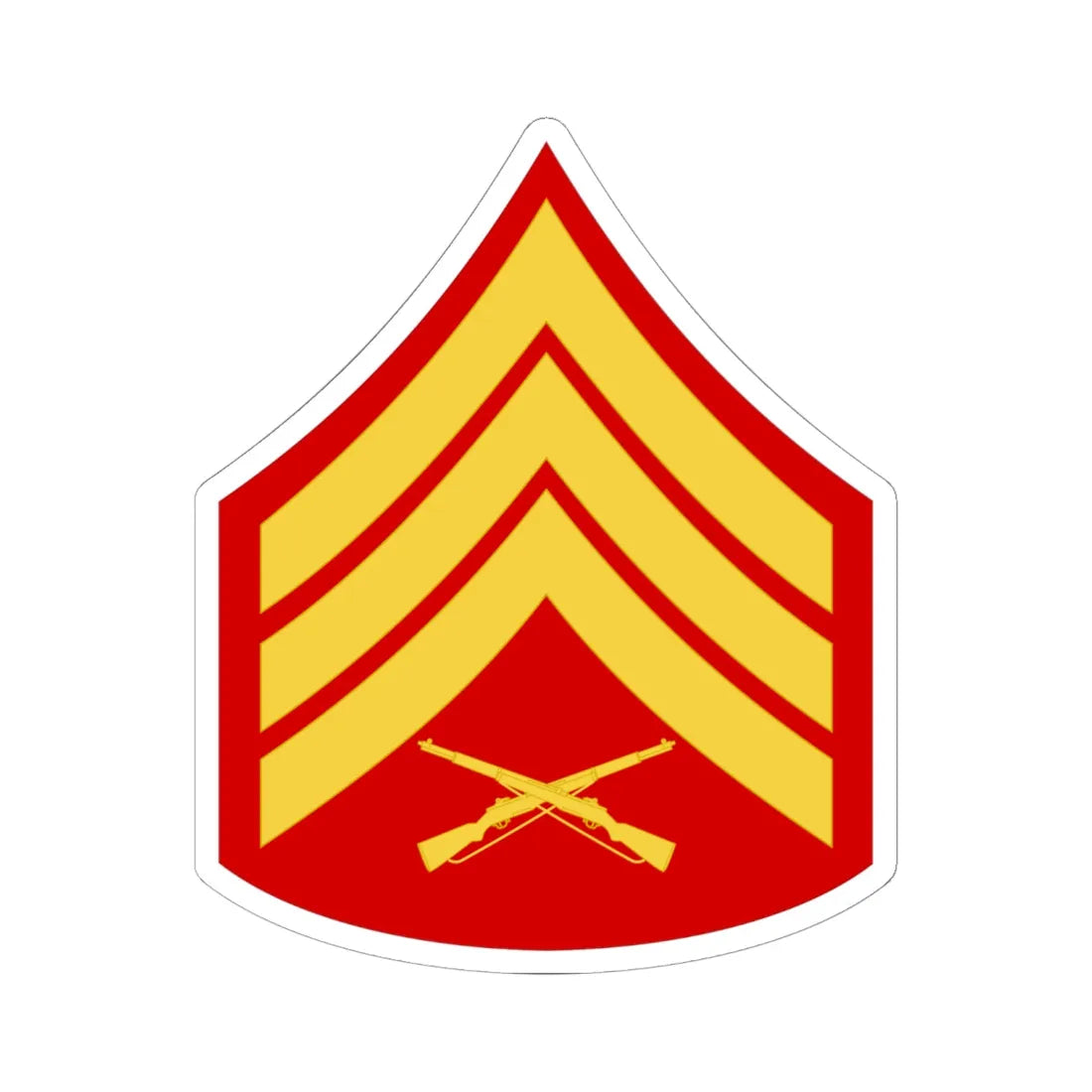 USMC E5 (United States) (Military Rank) STICKER Vinyl Kiss-Cut Decal 6 Inch White - The Sticker Space