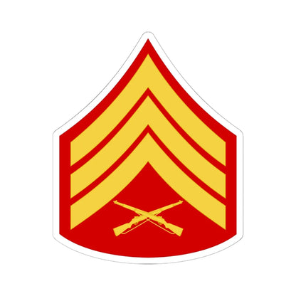 USMC E5 (United States) (Military Rank) STICKER Vinyl Kiss-Cut Decal 6 Inch White - The Sticker Space