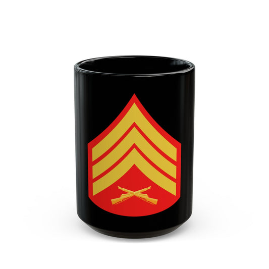 USMC E5 (USMC) Black Coffee Mug-15oz-The Sticker Space