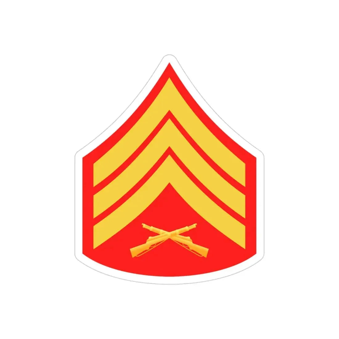 USMC E5 (USMC) REVERSE PRINT Transparent Die-Cut STICKER 3 Inch Die-Cut Transparent - The Sticker Space