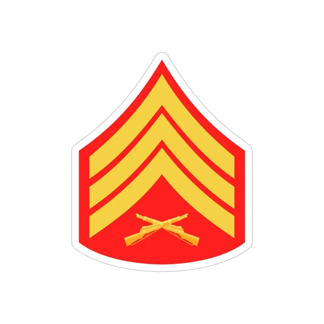 USMC E5 (USMC) REVERSE PRINT Transparent Die-Cut STICKER 6 Inch Die-Cut Transparent - The Sticker Space