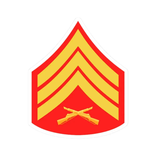 USMC E5 (USMC) STICKER Vinyl Kiss-Cut Decal 2 Inch White - The Sticker Space