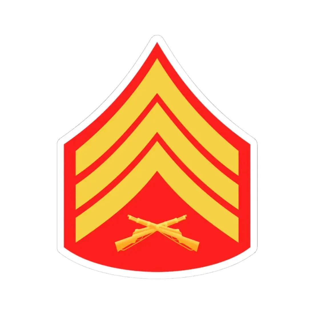 USMC E5 (USMC) STICKER Vinyl Kiss-Cut Decal 3 Inch White - The Sticker Space