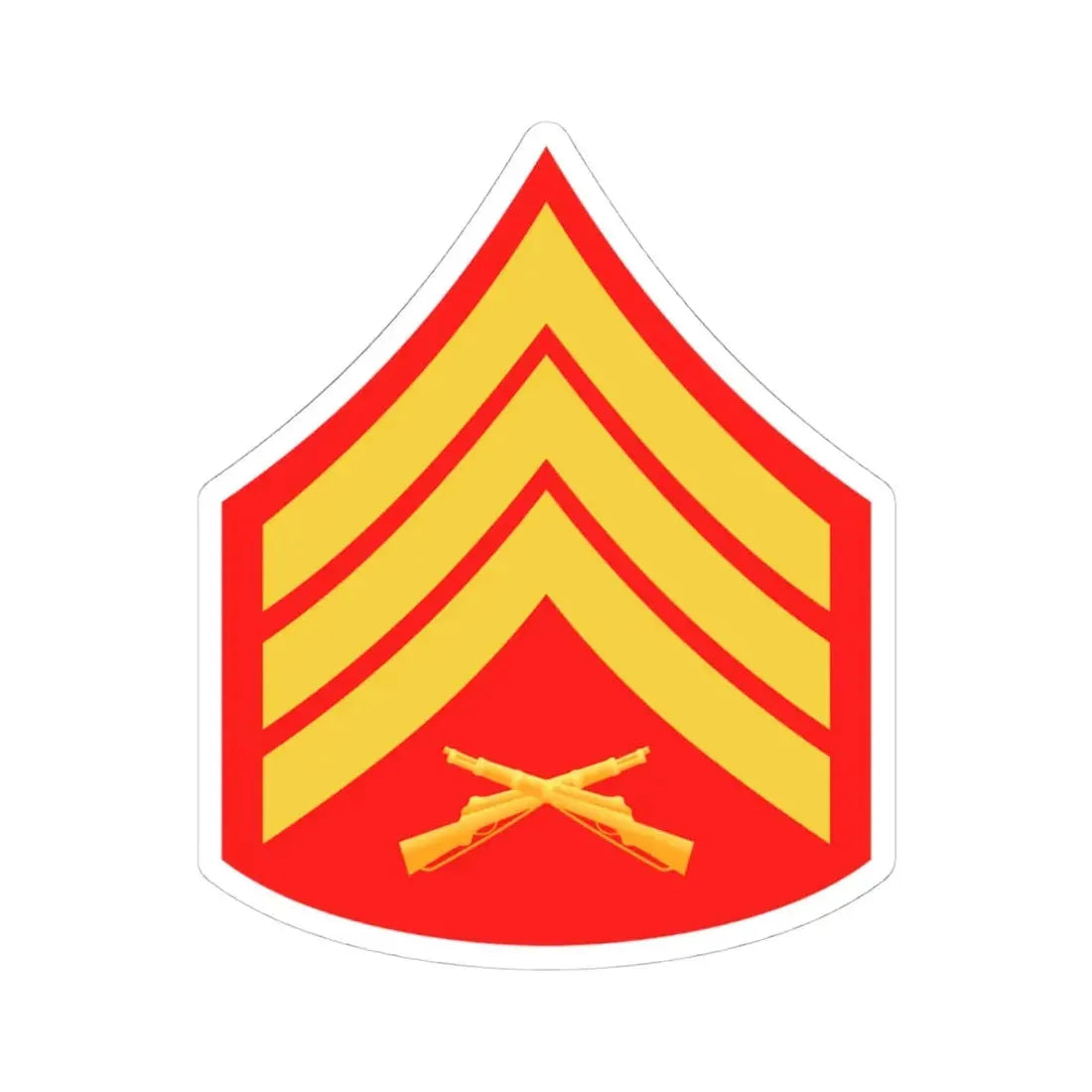 USMC E5 (USMC) STICKER Vinyl Kiss-Cut Decal 4 Inch White - The Sticker Space