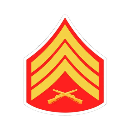 USMC E5 (USMC) STICKER Vinyl Kiss-Cut Decal 4 Inch White - The Sticker Space