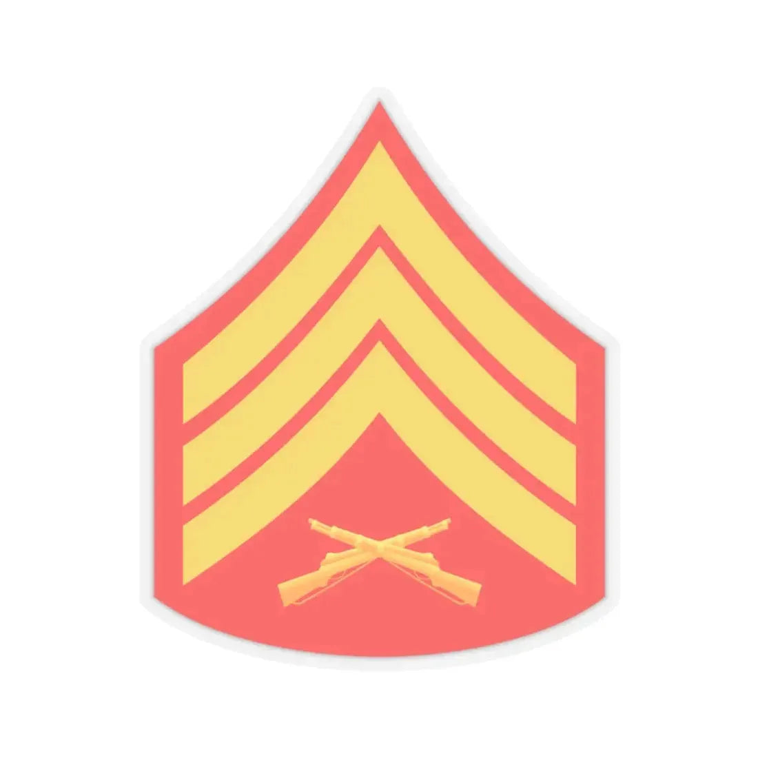 USMC E5 (USMC) STICKER Vinyl Kiss-Cut Decal 6 Inch Transparent - The Sticker Space