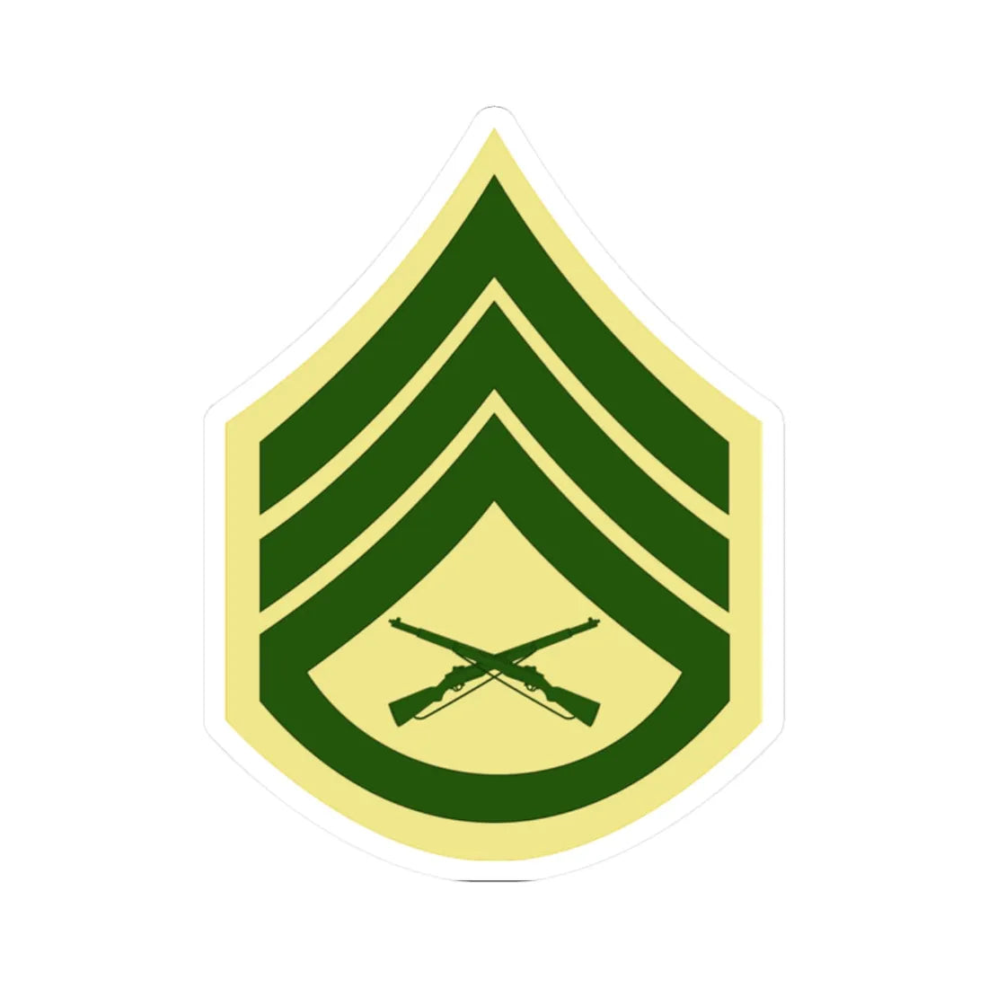 USMC E6 Class C (United States) (Military Rank) STICKER Vinyl Kiss-Cut Decal 2 Inch White - The Sticker Space