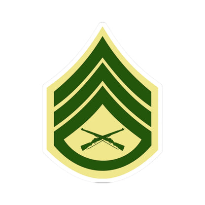 USMC E6 Class C (United States) (Military Rank) STICKER Vinyl Kiss-Cut Decal 2 Inch White - The Sticker Space