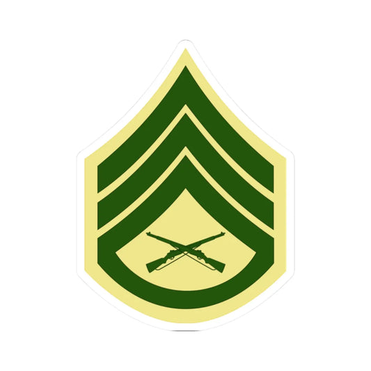 USMC E6 Class C (United States) (Military Rank) STICKER Vinyl Kiss-Cut Decal 2 Inch White - The Sticker Space