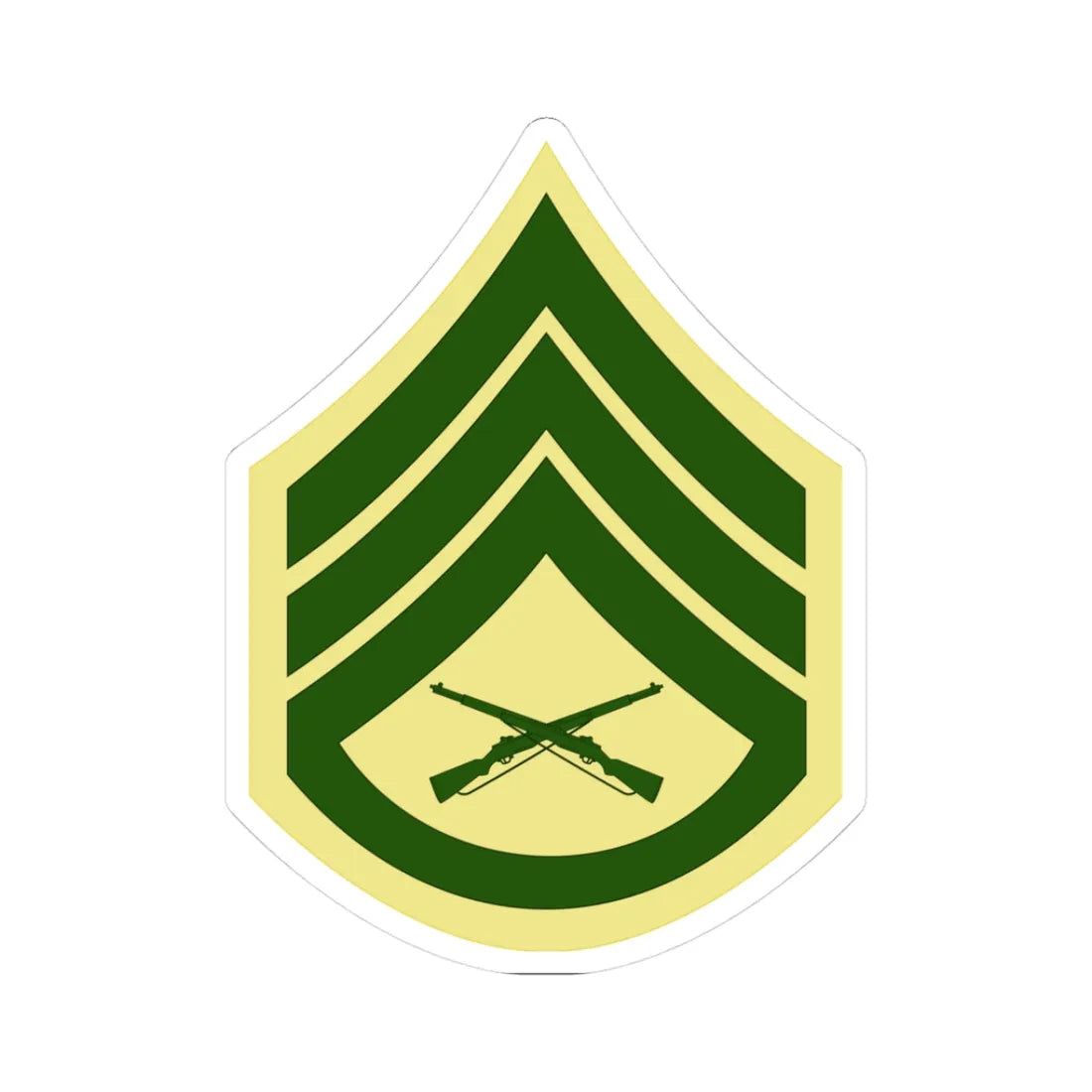 USMC E6 Class C (United States) (Military Rank) STICKER Vinyl Kiss-Cut Decal 3 Inch White - The Sticker Space