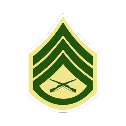 USMC E6 Class C (United States) (Military Rank) STICKER Vinyl Kiss-Cut Decal 3 Inch White - The Sticker Space