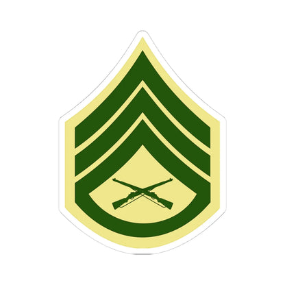 USMC E6 Class C (United States) (Military Rank) STICKER Vinyl Kiss-Cut Decal 4 Inch White - The Sticker Space