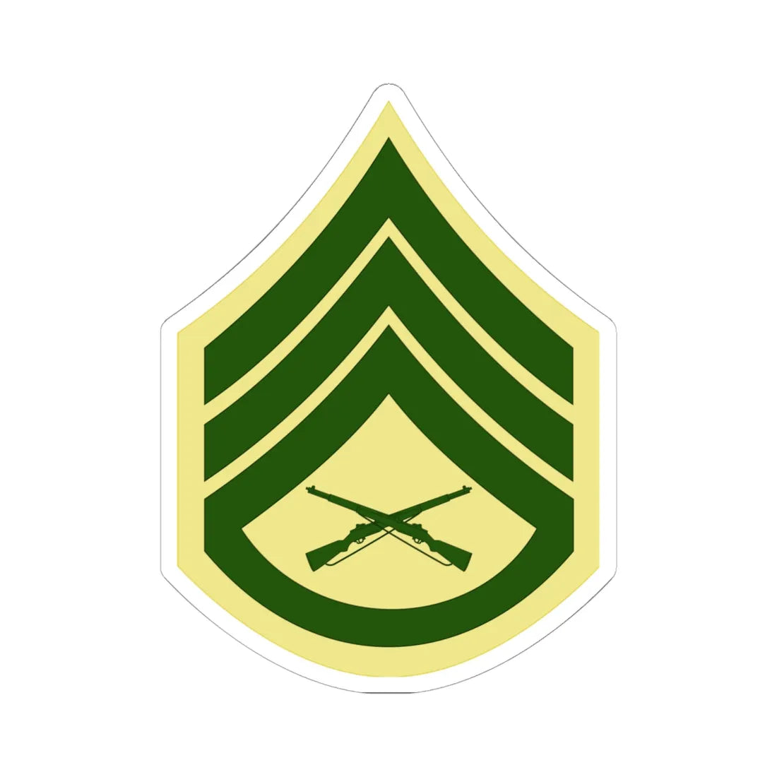 USMC E6 Class C (United States) (Military Rank) STICKER Vinyl Kiss-Cut Decal 6 Inch White - The Sticker Space