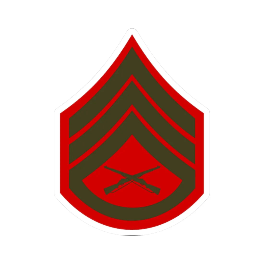 USMC E6 Service (United States) (Military Rank) STICKER Vinyl Kiss-Cut Decal 2 Inch White - The Sticker Space