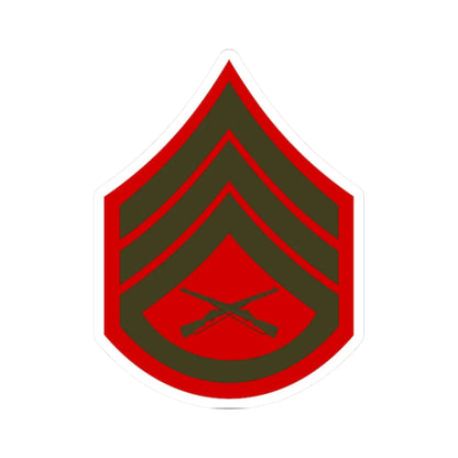 USMC E6 Service (United States) (Military Rank) STICKER Vinyl Kiss-Cut Decal 2 Inch White - The Sticker Space