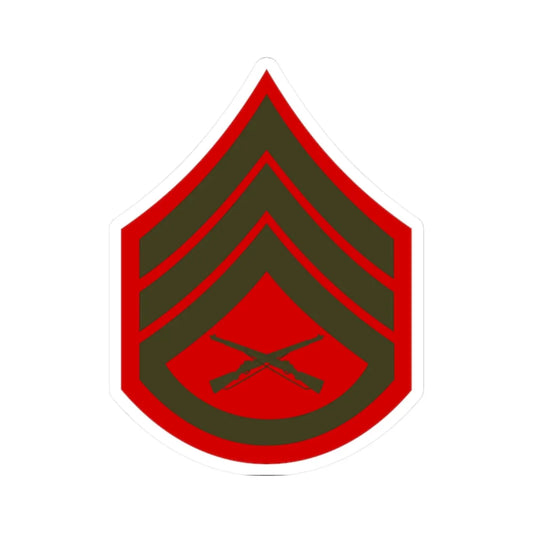 USMC E6 Service (United States) (Military Rank) STICKER Vinyl Kiss-Cut Decal 2 Inch White - The Sticker Space