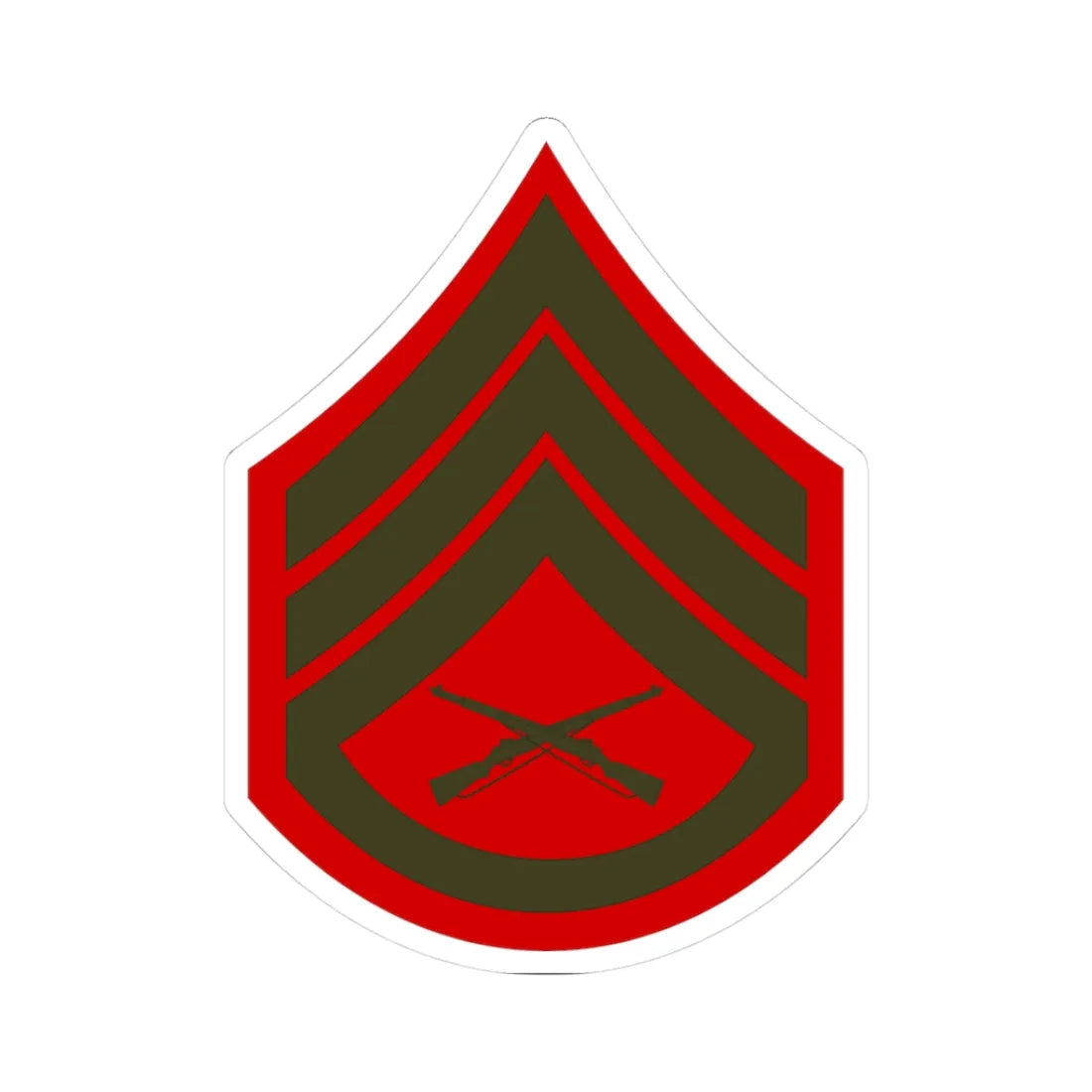 USMC E6 Service (United States) (Military Rank) STICKER Vinyl Kiss-Cut Decal 3 Inch White - The Sticker Space