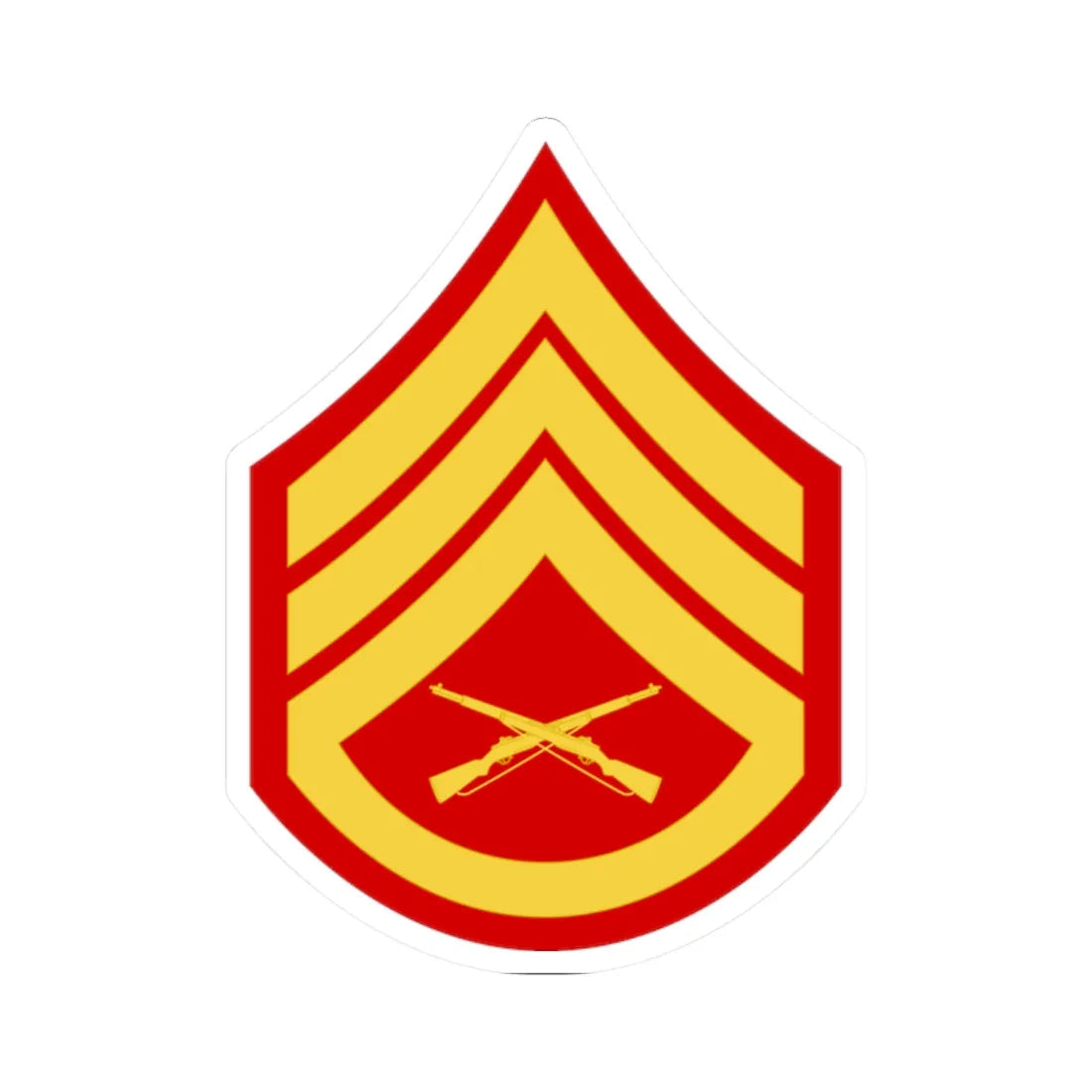 USMC E6 (United States) (Military Rank) STICKER Vinyl Kiss-Cut Decal 2 Inch White - The Sticker Space