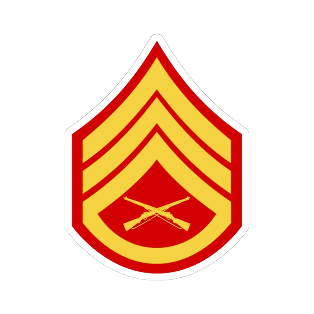 USMC E6 (United States) (Military Rank) STICKER Vinyl Kiss-Cut Decal 4 Inch White - The Sticker Space