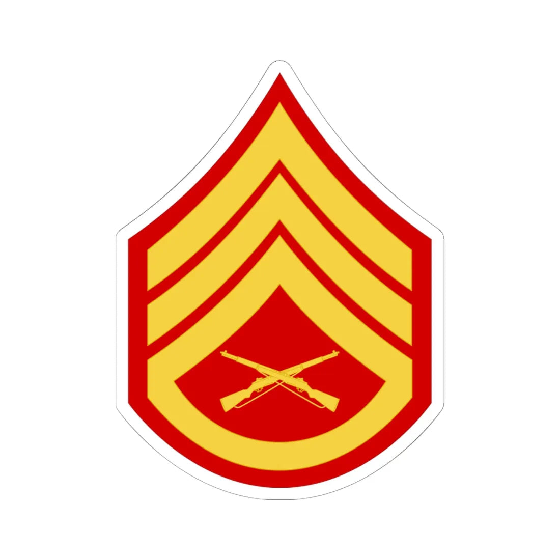 USMC E6 (United States) (Military Rank) STICKER Vinyl Kiss-Cut Decal 6 Inch White - The Sticker Space