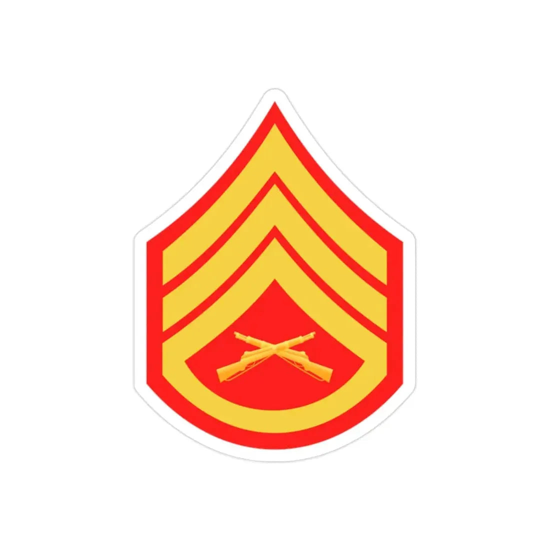 USMC E6 (USMC) REVERSE PRINT Transparent Die-Cut STICKER 2 Inch Die-Cut Transparent - The Sticker Space